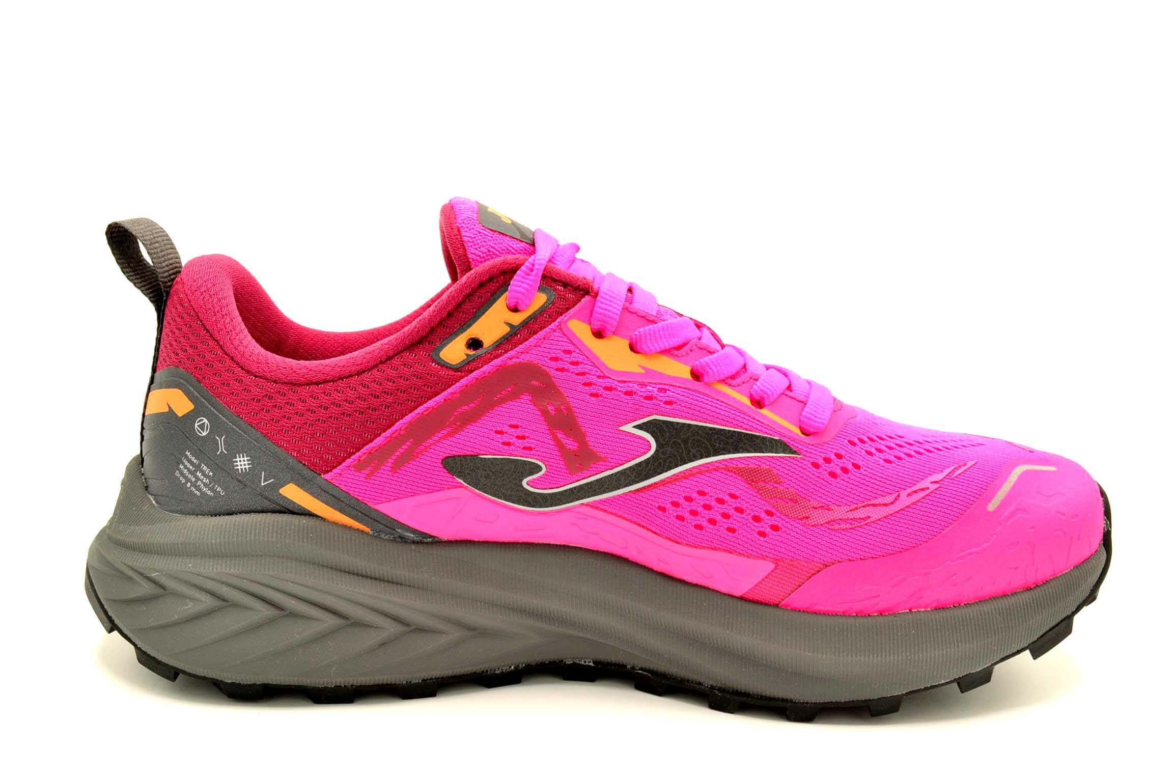 Joma Trek Lady – Zapatillas Trail Running para Mujer | Terreno técnico de montaña y Media Distancia | Drop 8 mm, Tacos 4,5 mm