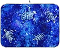 Vista 26 de Cherry Blossom Series - Tapete de secado de platos para encimera de cocina, 18 x 16 pulgadas, tapete absorbente de microfibra para platos