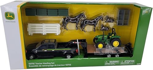 Miniatura 5 de John Deere 132 5075E Tractor Hauling Set Toy - LP82785