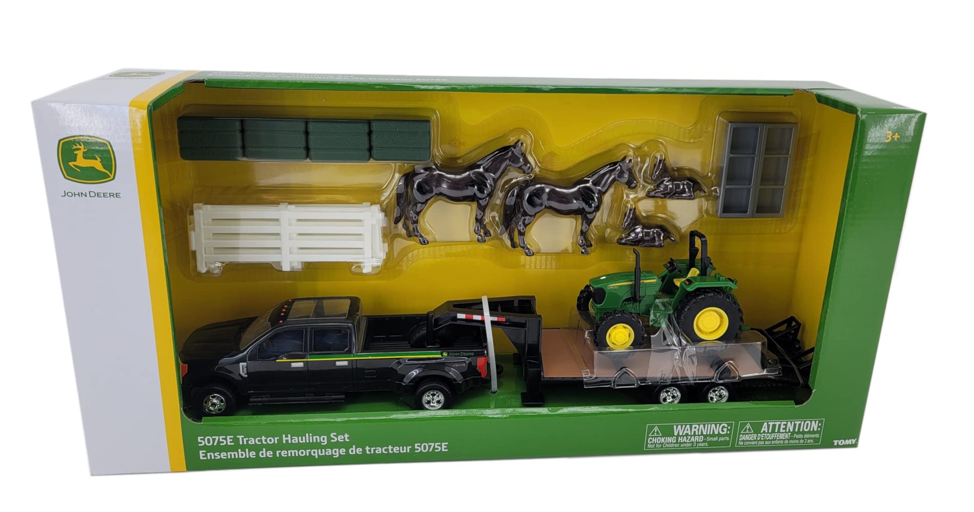 1/32 John Deere 5075E Tractor Hauling Set Toy - LP82785