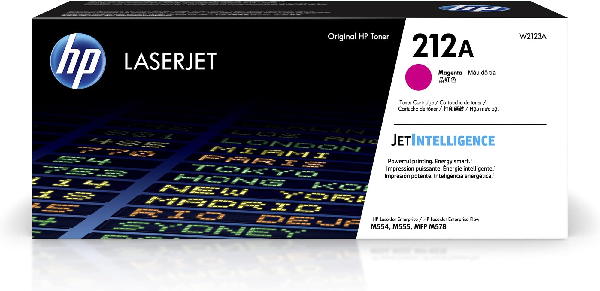 212A Magenta Toner Cartridge Printers | Works with Color LaserJet Enterprise M554, M555 Series; Color LaserJet Enterprise MFP M578 Series | W2123A