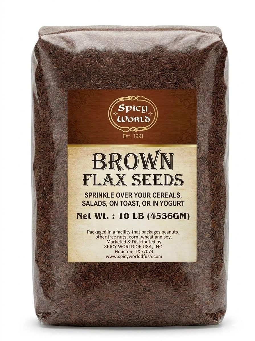 Braun Flachs Samen, 10 Lb Tasche