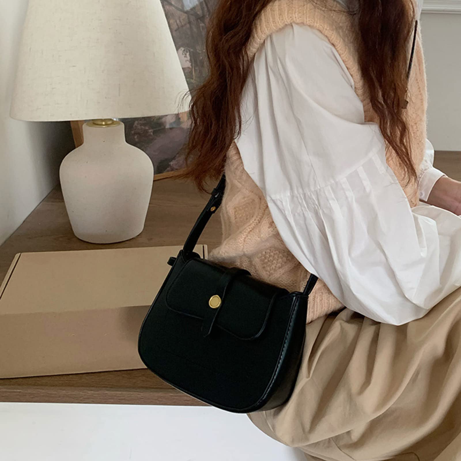 Amazon.co.jp: 高級財布とハンドバッグ PU レザーショルダーバッグ 