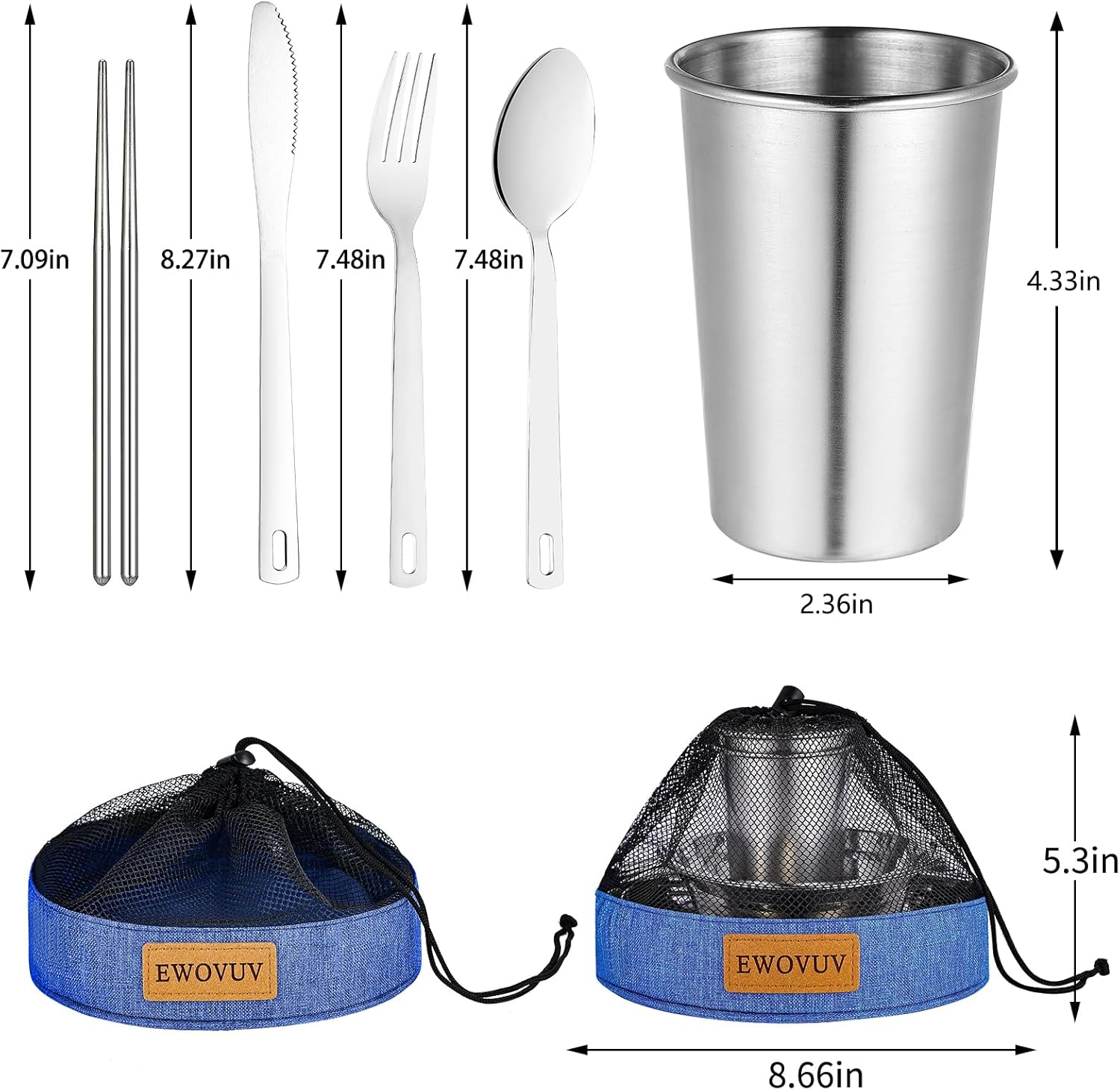 Camping Mess Kit - for Camping 1 to 2 Person boy Scout Camp Dishes Camping Cooking Utensils Accessories Plates Dinnerware Set Outdoor