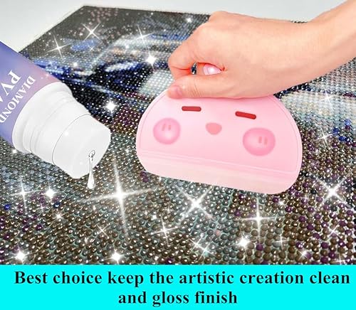 Miniatura 5 de NUFTVI Accesorios para herramientas de pintura de diamantes, aplicador de pincel, protección para tus kits de arte de diamantes y posavasos de arte