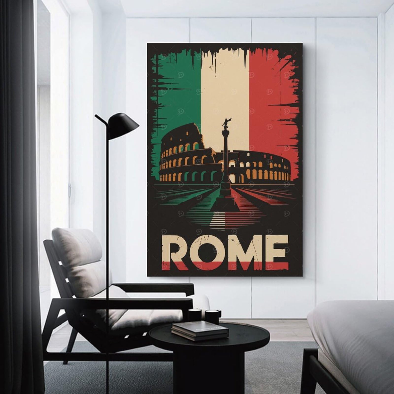 Junmoney Rome Italy Travel (2) Canvas Wall Decor, 16x24inch(40x60cm), for Gallery Wall Decor And Room Displays, Wall Decor Suited to Curated Displays