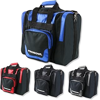 EMAX Pro Bowl - Bolsa para bolos con compartimento para zapatos, color negro y azul