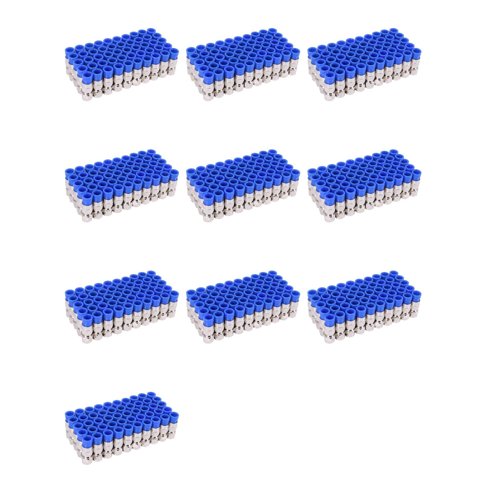 Kueohse 500PCS RG6 Compression Connectors Coaxial Cable Connection F Compression Connector RG6 Coaxial Compression Tool