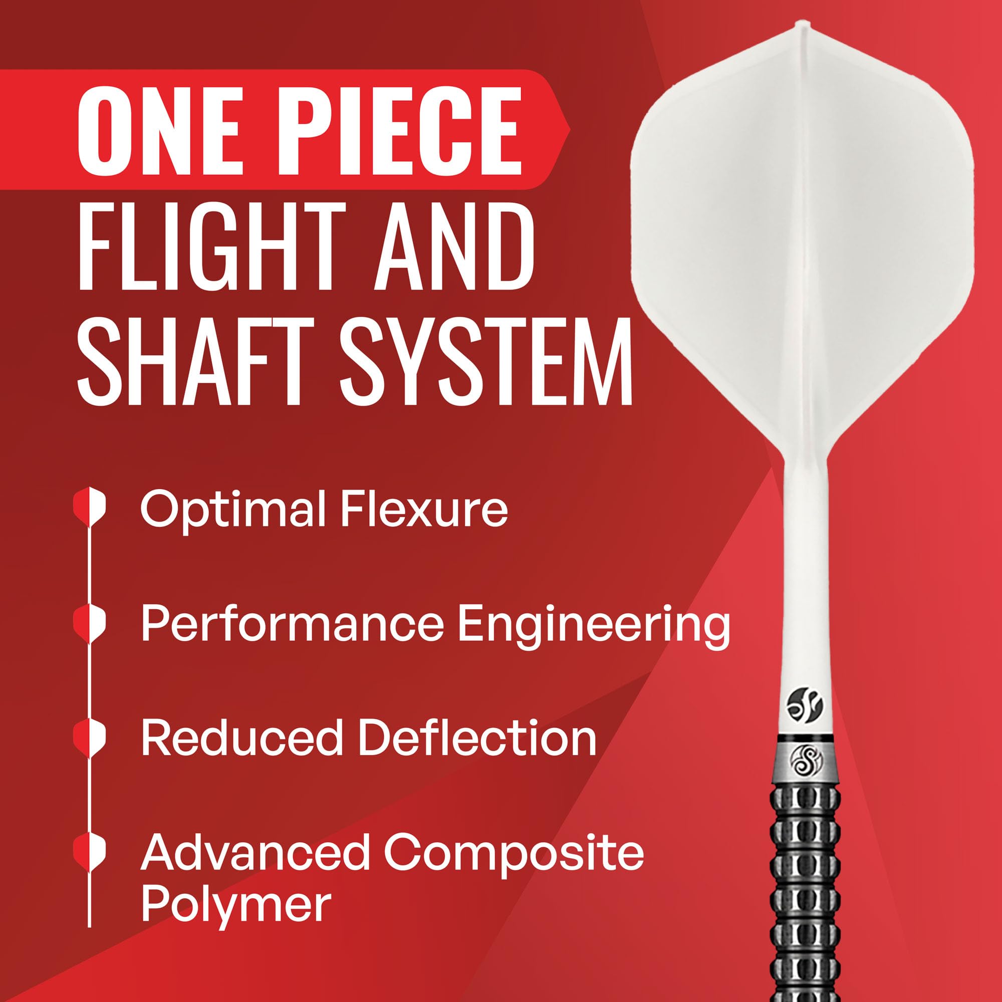 Shot! Darts Flight Deck One Piece Dart Flight and Shaft System, Reduced Deflections, Standard Shaped Flight (350 Micron) - Image 2