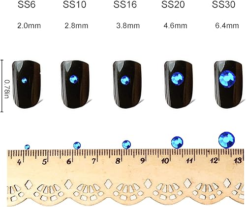 Miniatura 5 de FYGEM 4000 piezas de diamantes de imitación de hierro de fijación en caliente, fabricación de joyas con bolígrafo de recolección (zafiro, SS6)