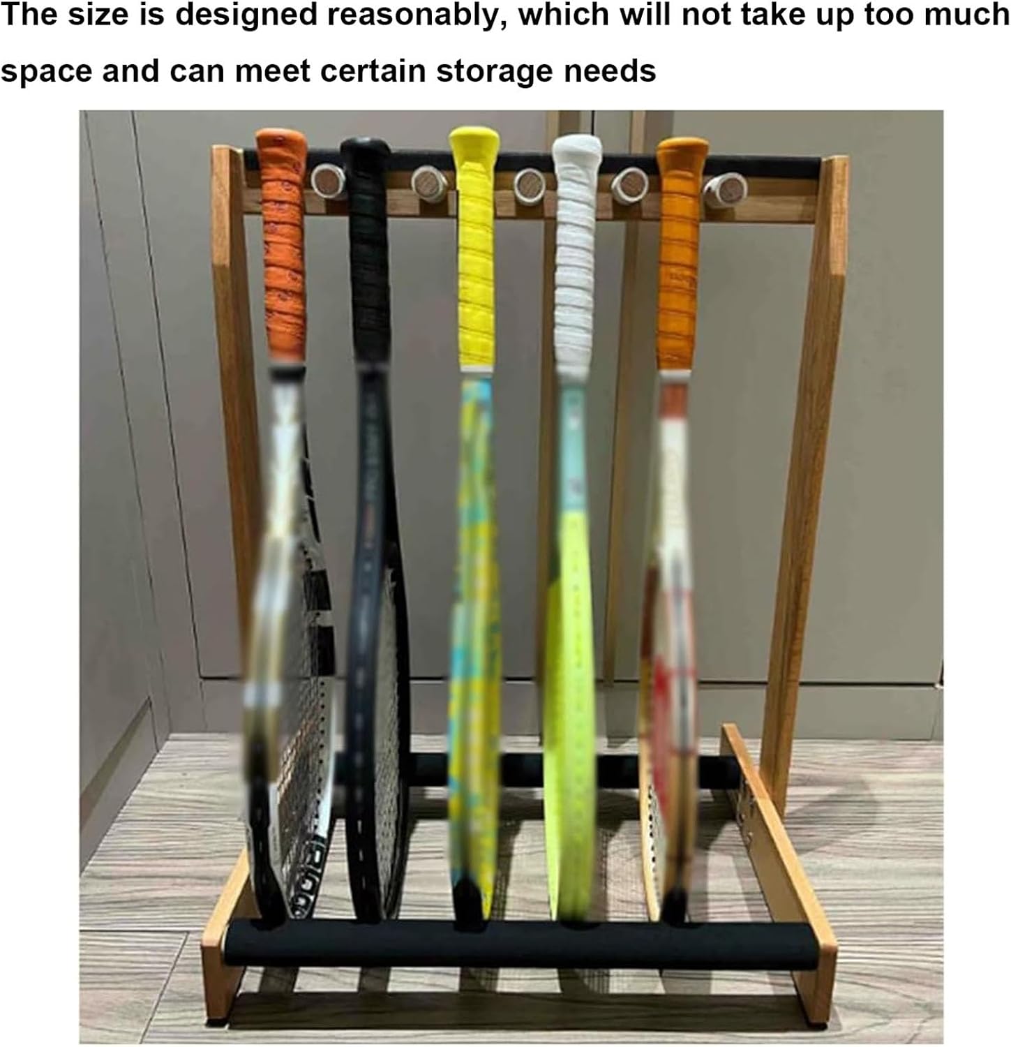 Floor Standing Badminton Tennis Racket Display Rack Hold 6 Racks Heavy Duty Tennis Racket Display Rack for Badminton Racquet,Violins,Guitars,for School Gym Training