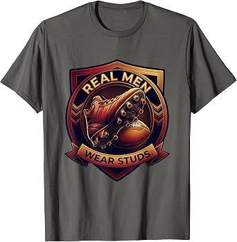 Real Men Wear Studs Rugby Graphic Design T-Shirt