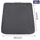 GADDA CO Waterproof Cotton Quilted Mattress Protector Queen Size (78x60 Inch | 6.5x5 Ft) | Breathable Hypoallergenic Noiseless Ultra Soft Elastic Fitted Bed Protector | Washable Bed Cover - Grey gallery image