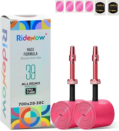Miniatura 10 de Ridenow 2-Pack Bike Inner Tube for 700/18C-28C, 700/18C-32C,700/28C-38C with 45/65/85 mm Metal &TPU Presta Valves for Road Bikes, Super Light