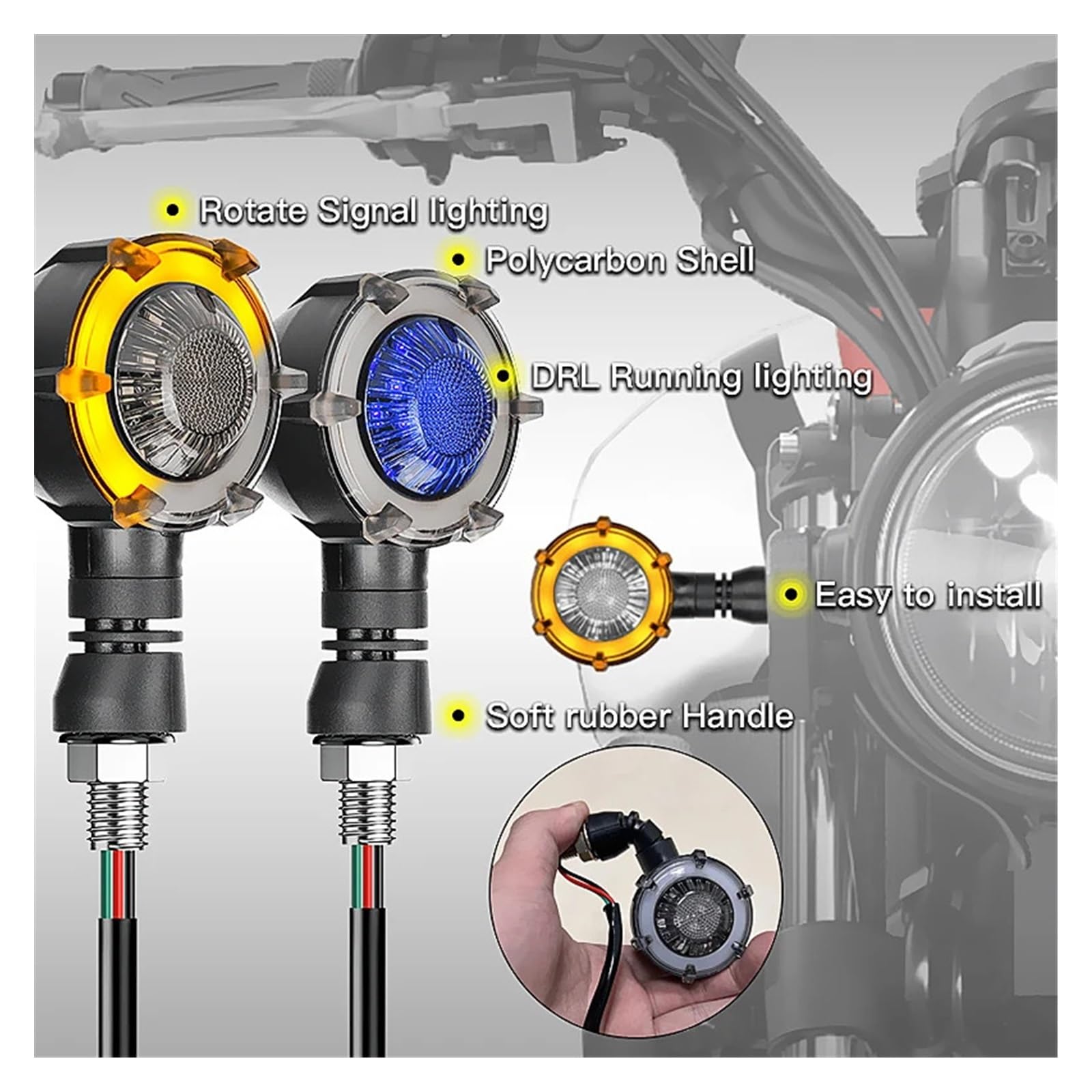 LED degli Indicatori direzione moto che scorrono flash Indicatoris Motos