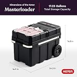 Keter Masterloader Resin Rolling Tool Box with Locking System and Removable Bins – Perfect Organization and Storage Chest for Power Drill, Tape Measure, and Screwdriver Set, Black