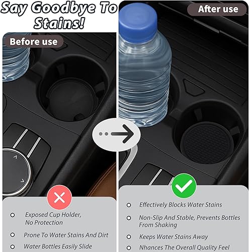 Miniatura 4 de Posavasos para automóvil, 6 unidades, universal, de silicona, antideslizantes, para interior del automóvil, juego de posavasos decorativos