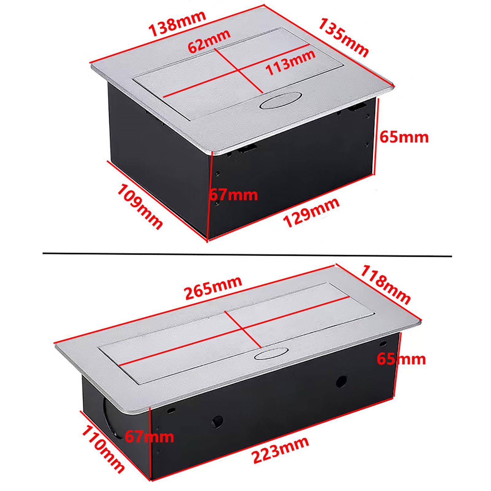 Prise De Bureau EncastréE, Multiprise Escamotable, avec 1/2 Prise + 2 USB Ou 3 Prises, avec Cordon d'alimentation De 1,8 M, Prise CachéE Multifonction, pour Cuisine, Bureau E