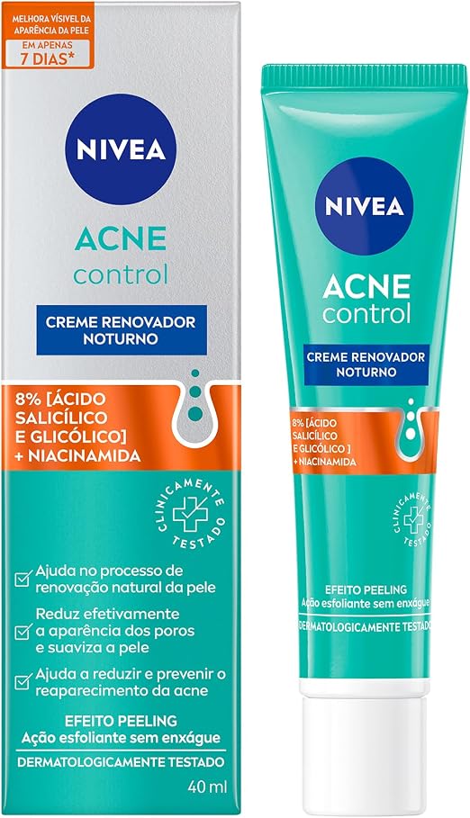 Creme Renovador Noturno NIVEA Acne Control 40ml