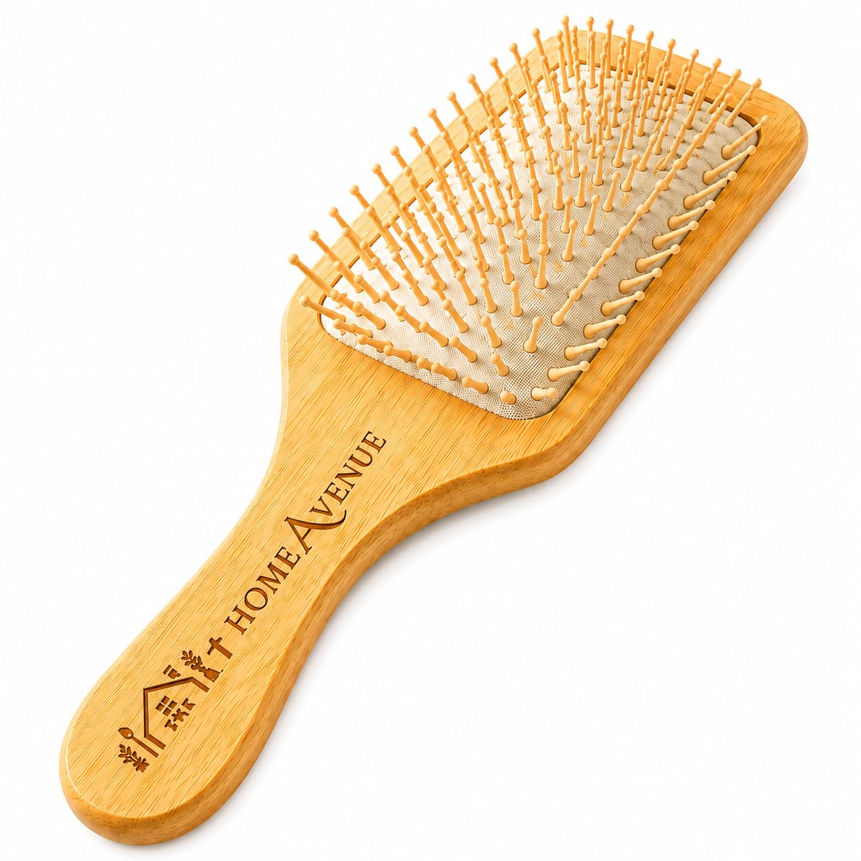 The Home Avenue Bamboo Paddle Hair Brush | Wooden Hair Brush with Bamboo Bristles | Scalp Massage Hairbrush for Women & Men | Anti-Static Detangling Brush-image-29