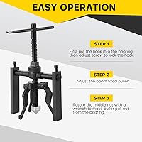 Vista 5 de Set de extractores de rodamientos internos de 3 mandíbulas Set de extractores de rodamientos ciegos, Kit de extractor de engranajes de buje
