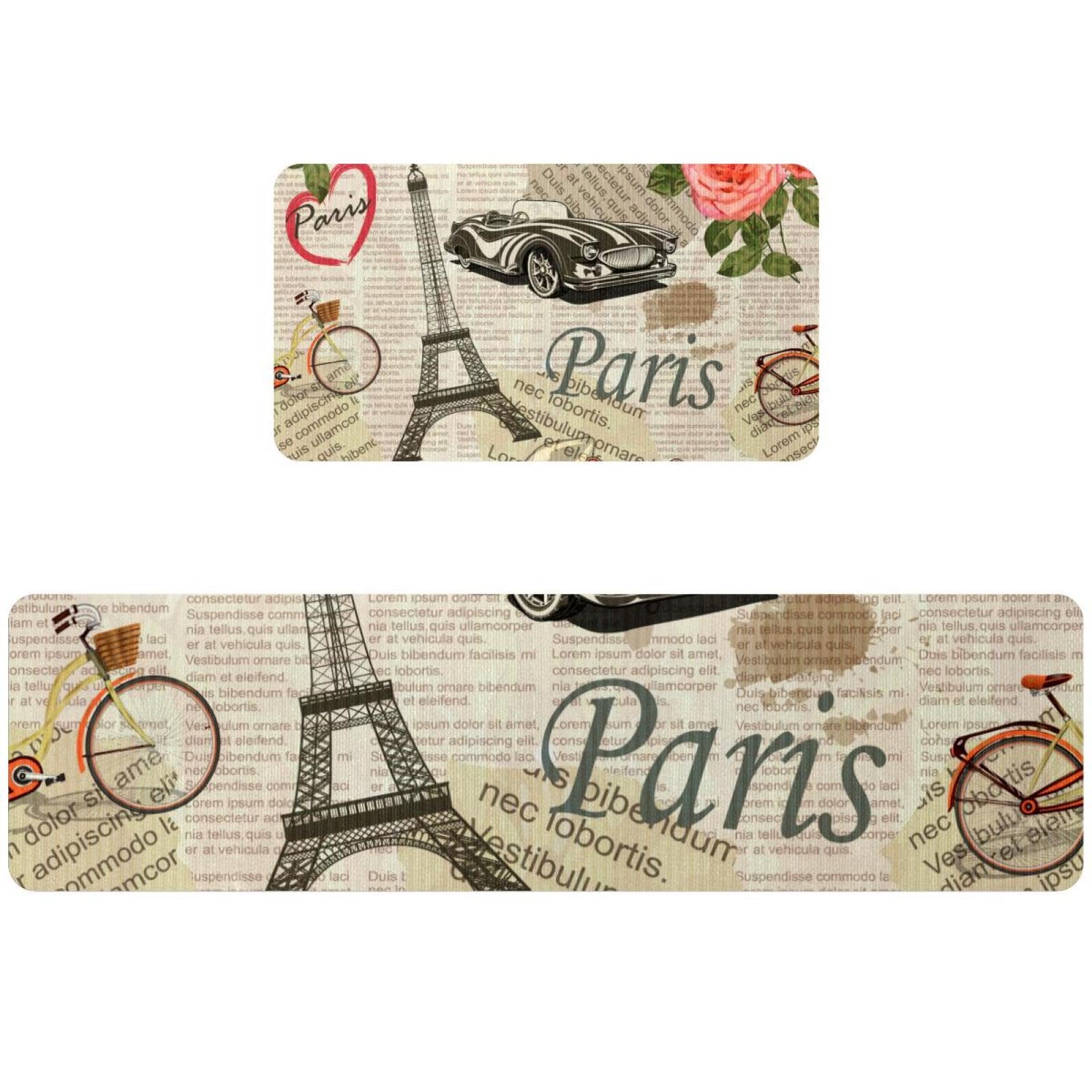 Alfombra de cocina de París ideal para evitar resbalones en el pasillo o lavadero