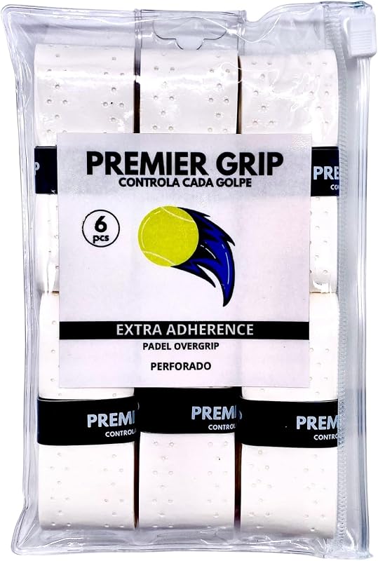Premier Grip® | Grip Padel Perforado | Overgrip Perforado |Paquetes 6/12/60 Unidades | Grip Raqueta | Máxima Absorción del Sudor | Grip Antideslizante | Accesorios Padel