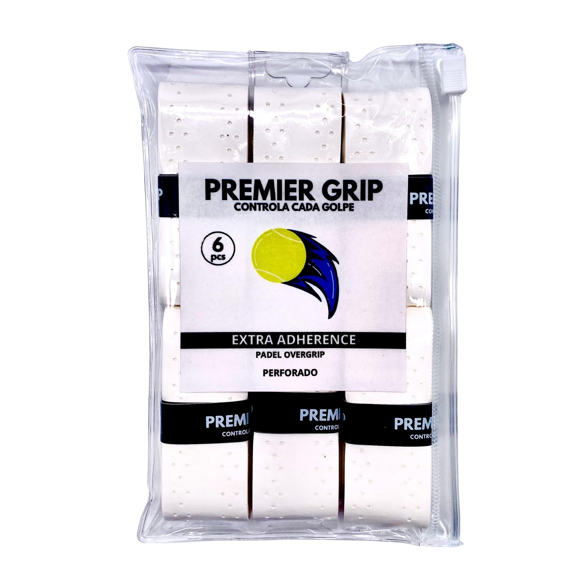 Premier Grip® | Grip Padel Perforado | Overgrip Perforado |Paquetes 6/12/60 Unidades | Grip Raqueta | Máxima Absorción del Sudor | Grip Antideslizante | Accesorios Padel