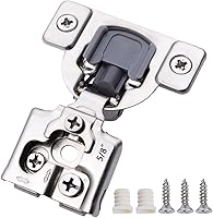 Vista 10 de DecoBasics Paquete de 4 bisagras de gabinete de cierre suave – Superposición de 1/2" para puertas de gabinetes de cocina, bisagras ocultas de cierre