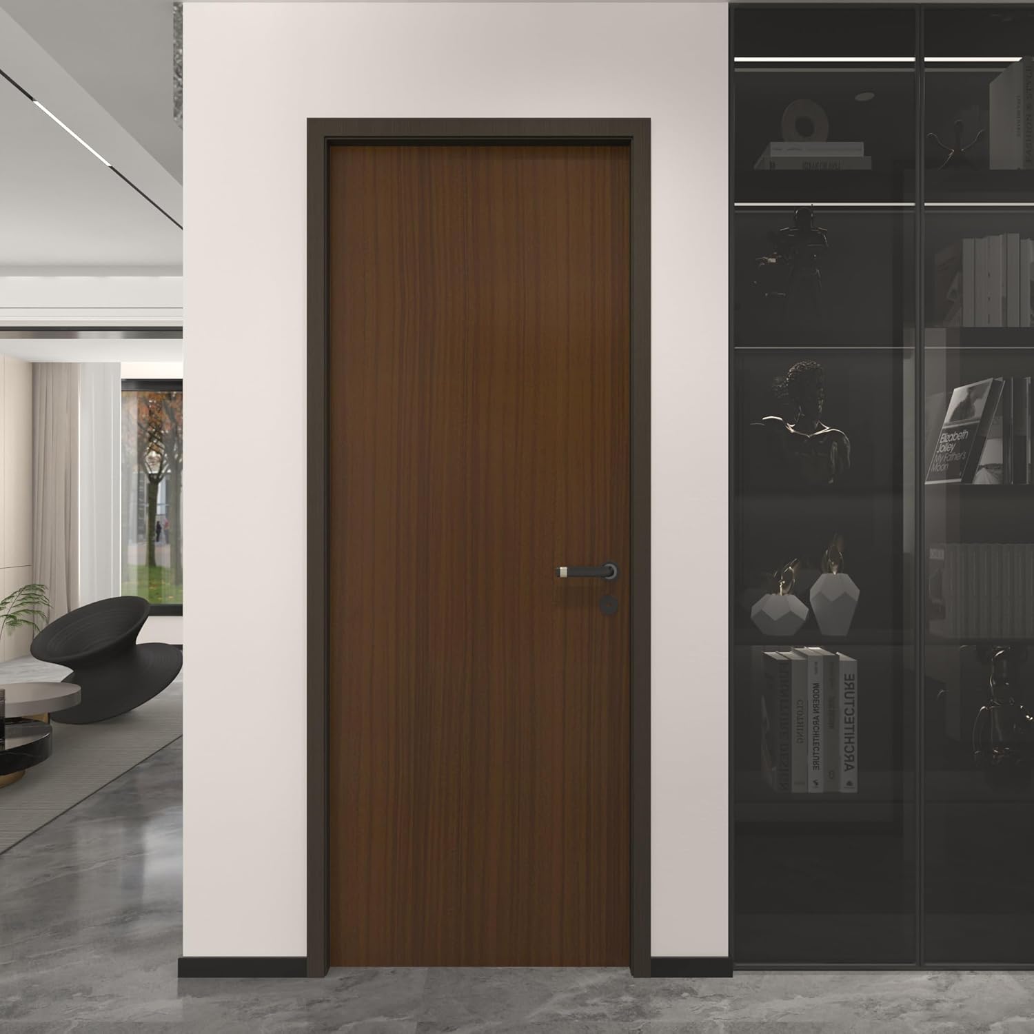 JSEVEM 16"×354" Walnut Wood Grain Wallpaper Peel and Stick Self Adhesive Removable Faux Brown Wood Contact Paper Vinyl Wrap Waterproof Wall Sticker for Kitchen Countertops Cabinet Table Top Drawer