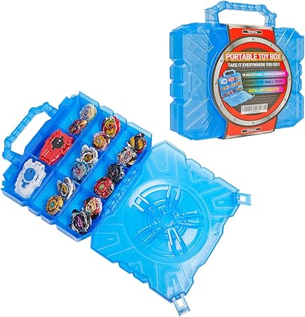 Amazon Toymeca ベイブレードバースト ジャイロ収納ケース 収納ボックス トミカ ケース Blue 改造対戦型トイ おもちゃ