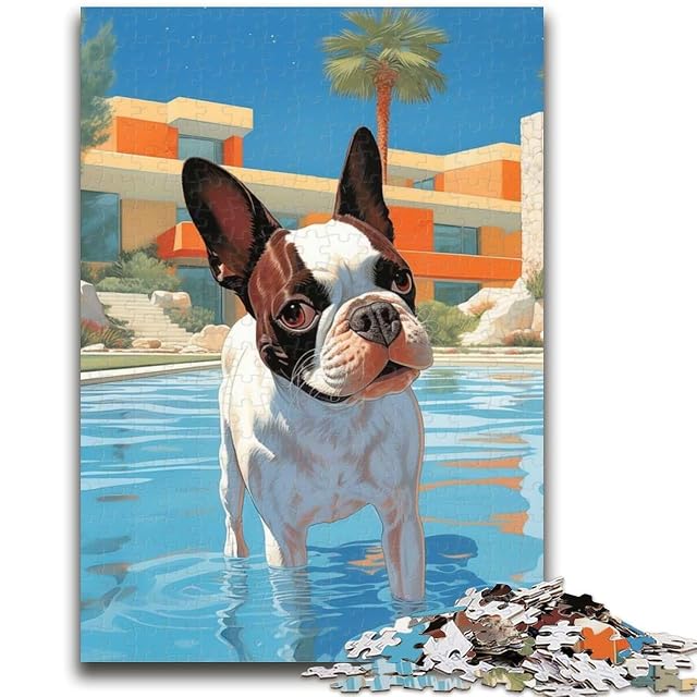 Foto 2 de 6 de Rompecabezas de 1000 piezas para adultos juguete de entrenamiento cognitivo Hollywood Boston Terrier juego…