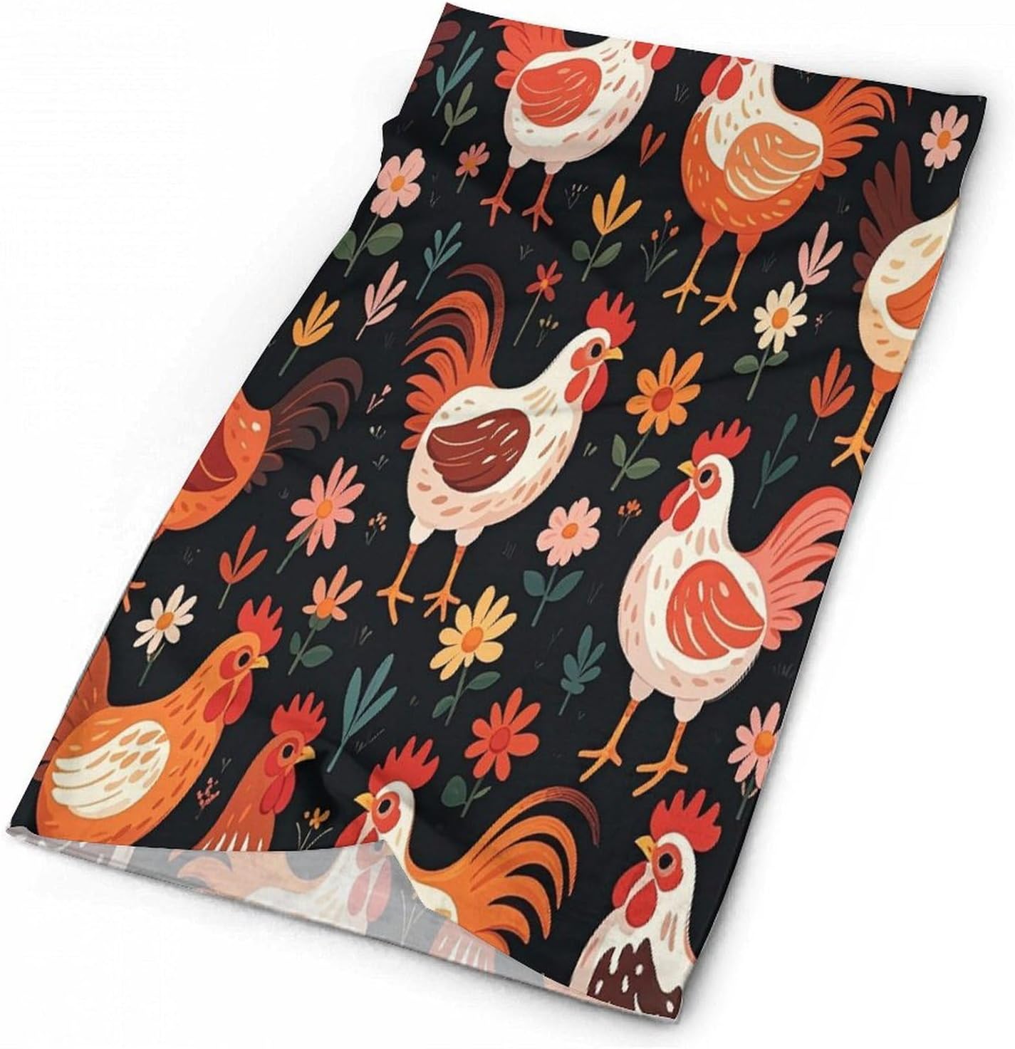 Cute Rooster Chickens Neck Gaiter Windproof Bandana Breathable Face Mask Cooling Gator Scarf Winter Neck Warmer Gaiter Face Cover Scarf Mask for Men Women