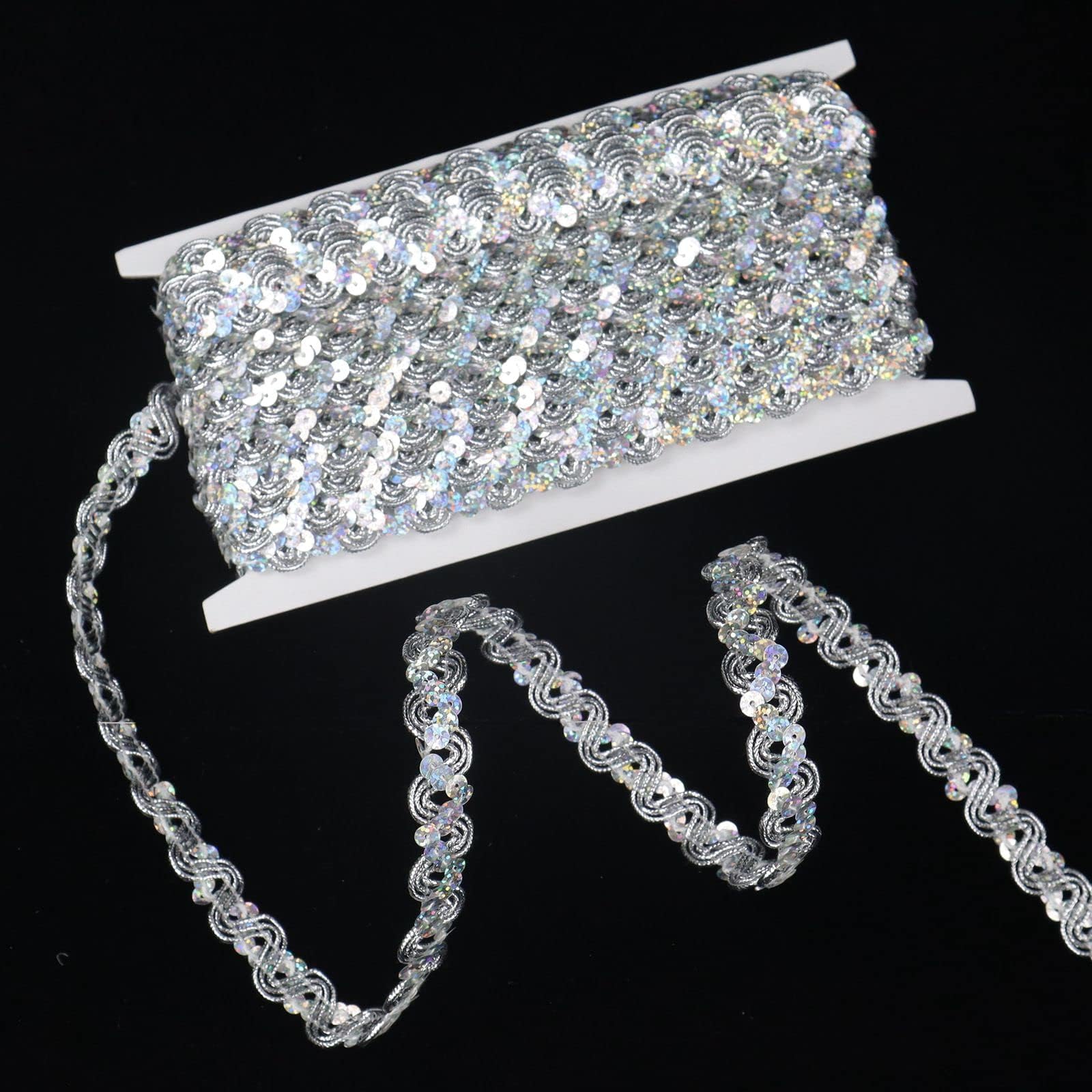 Amazon.com: Trims by the Yard Reba Ric Rac Sequin Braid Trim ...