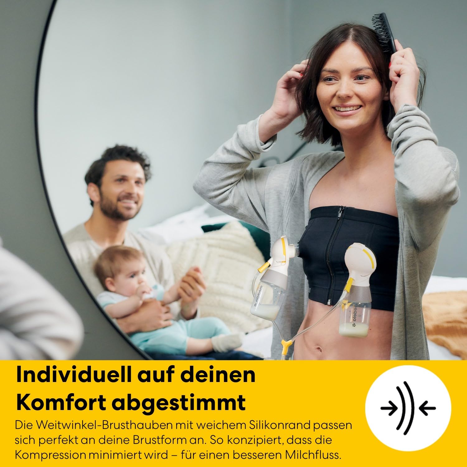 Medela Freestyle Mini Classic Doppelmilchpumpe mit wiederaufladbarem Akku.