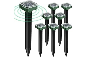 8PK Upgrade Solar Ultrasonic Pest Repeller Outdoor