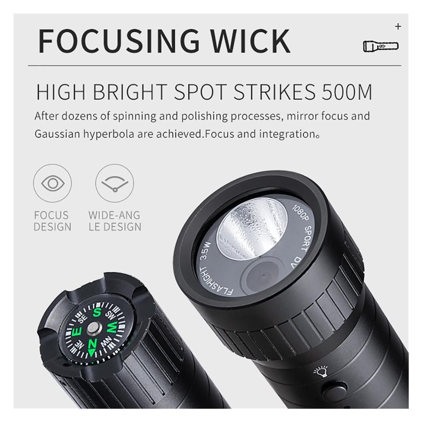 Kamera sportowa ze stabilizacją obrazu, Kamera akcji DV3000 HD 1080P motocykl kask rowerowy wodoodporna kamera sport DV latarka wideo kamera na deskę rozdzielczą na rower samochodowy Wysoka liczba kla