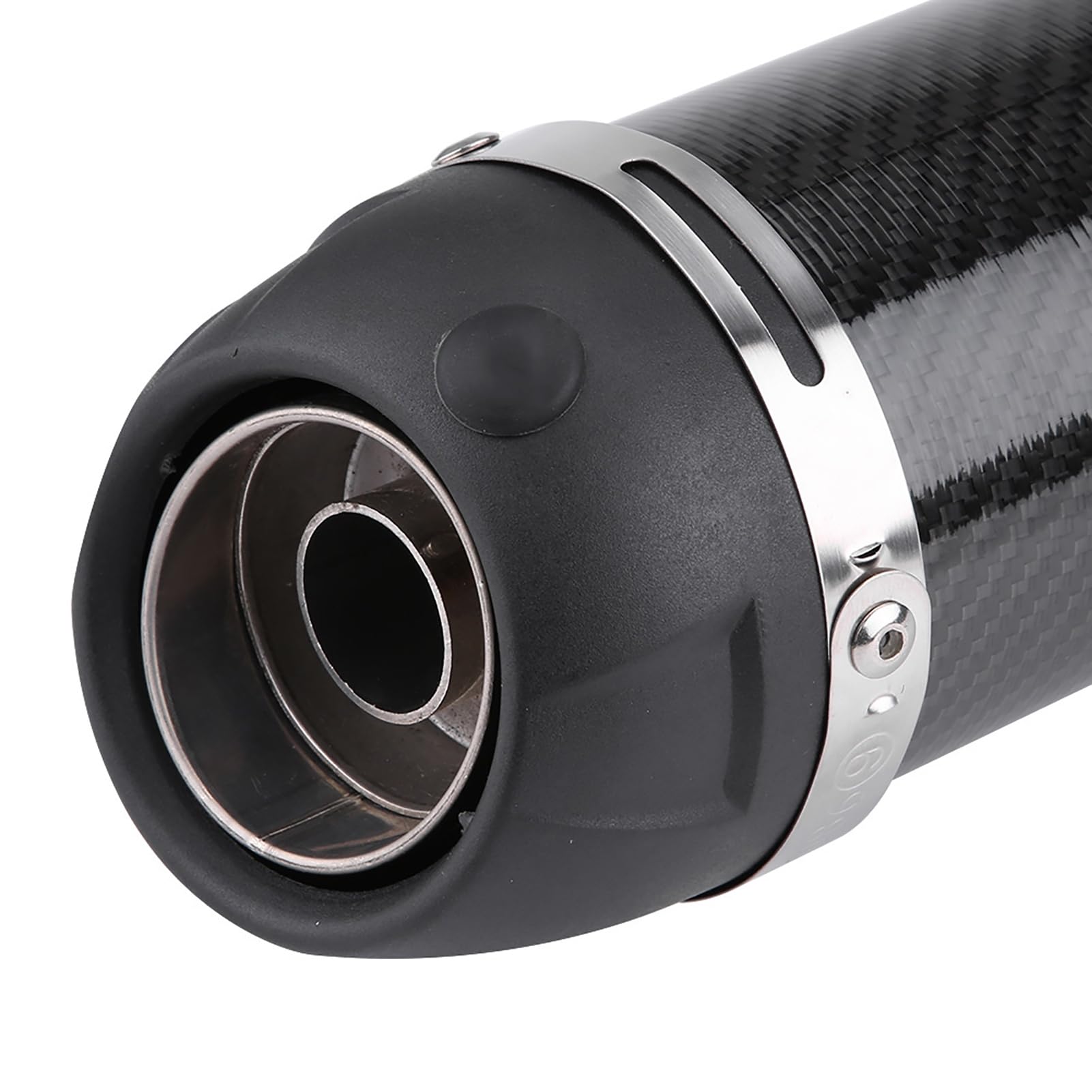 Silenziatore Scarico Moto 51mm Fibra di Carbonio DB Killer | Acciaio Inossidabile, Rivestimento Resistente Al Calore, DB Killer Rimovibile, Scooter ATV per Moto, Tubo di Fuga da 38 Mm