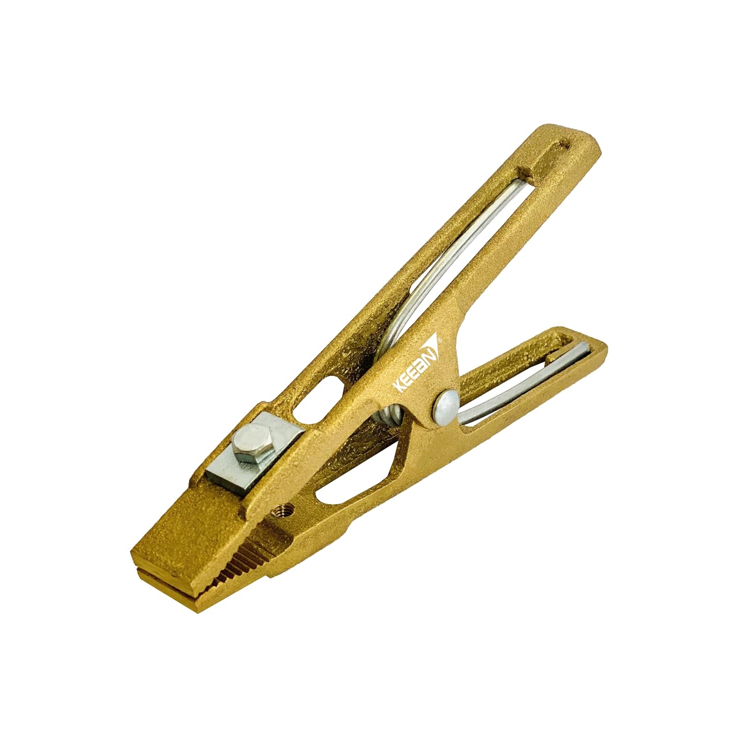 KEEAN 150 AMP. ALL BRASS GAMMA STYLE GROUNDING/EARTH CLAMP FOR WELDING