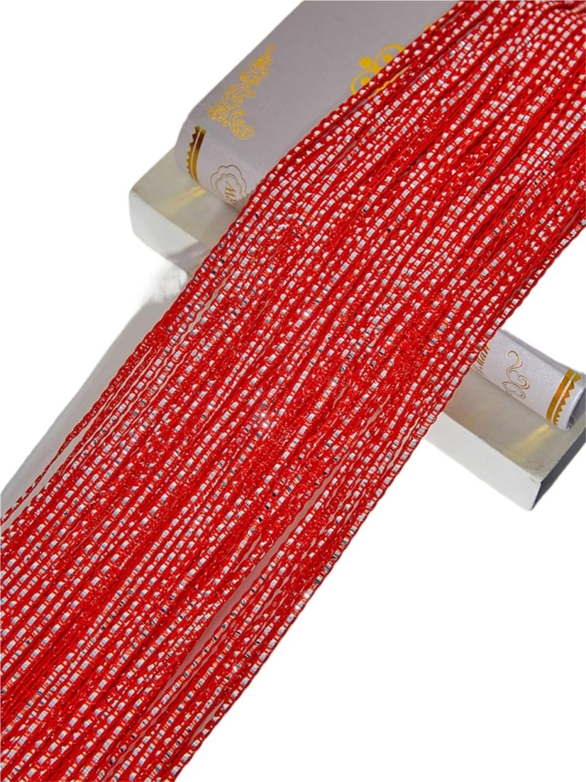 ERHTGUO Door String Curtain, Wall Panel Fringe Window Room Divider Blind, Home Patio Bedroom Decorative Tassel Screen Ribbon Strings(Red)