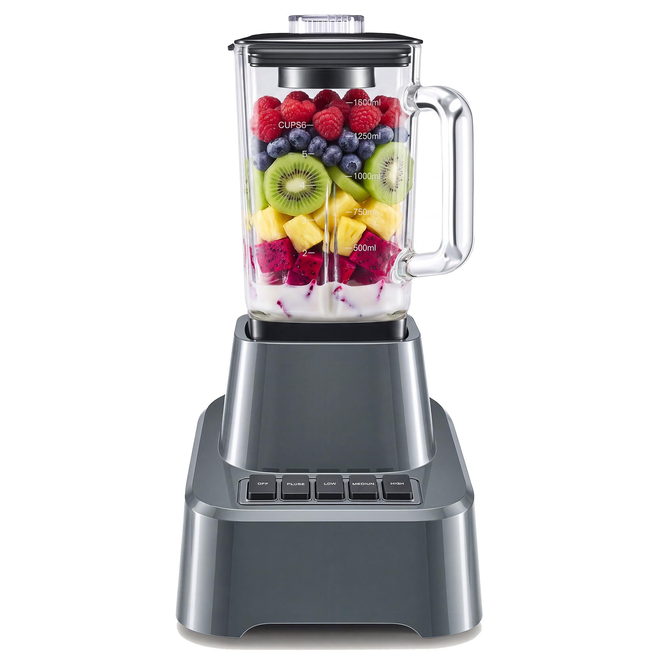 NEWBULIG Professional Countertop Kitchen Blender, 54oz Glass Pitcher