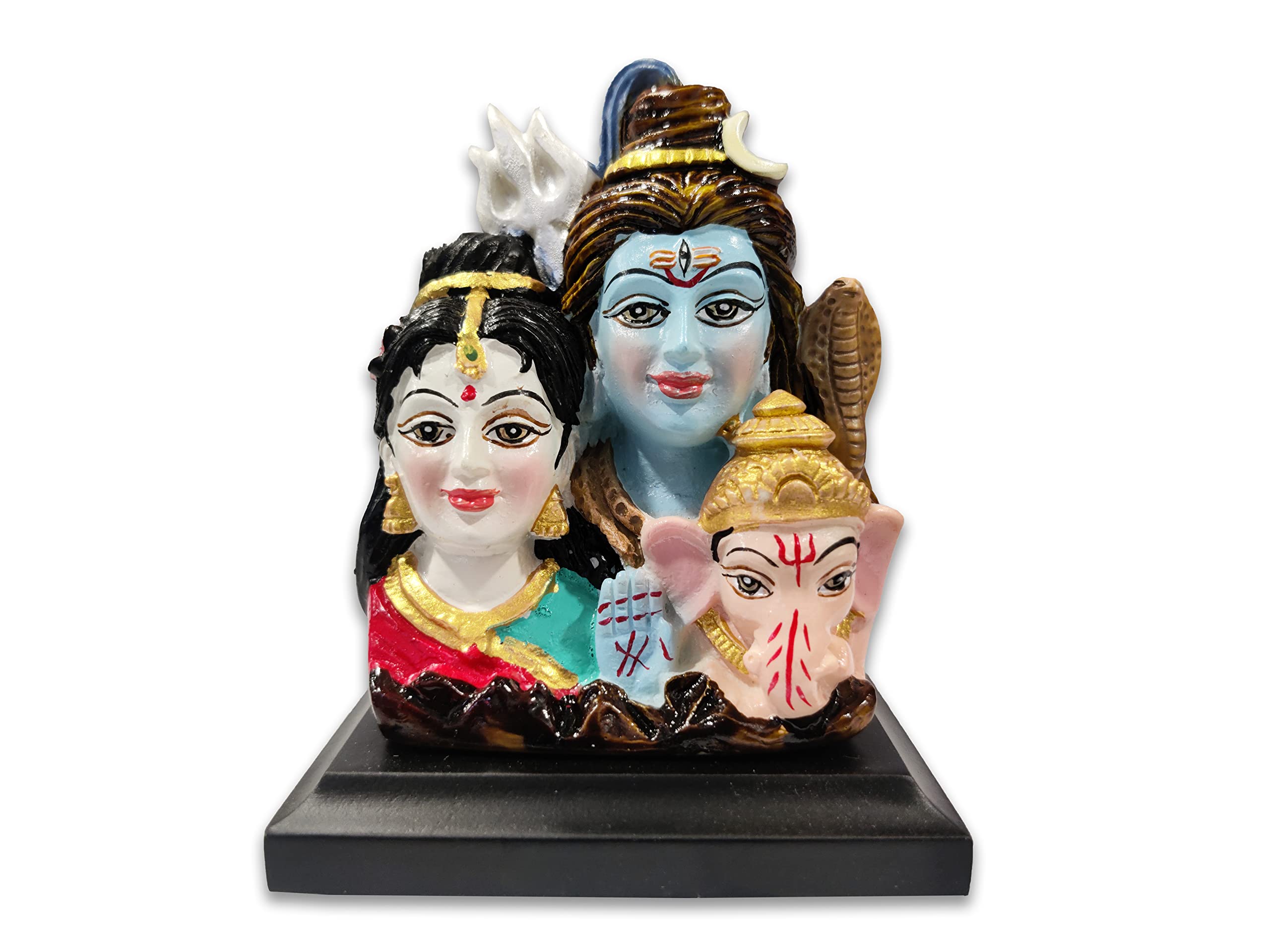 Auto Beast Shiv Parivar Idol for Car Dashboard, Home & Decor, Office Temple I Living Room I Guest Room I Shiv Parivar Statue for Car Dashboard