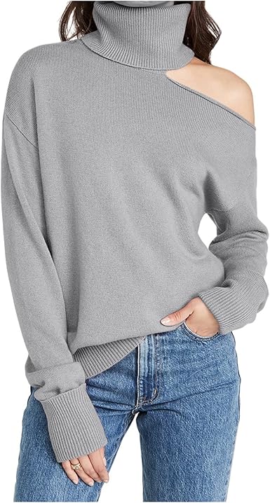 turtleneck cold shoulder tops