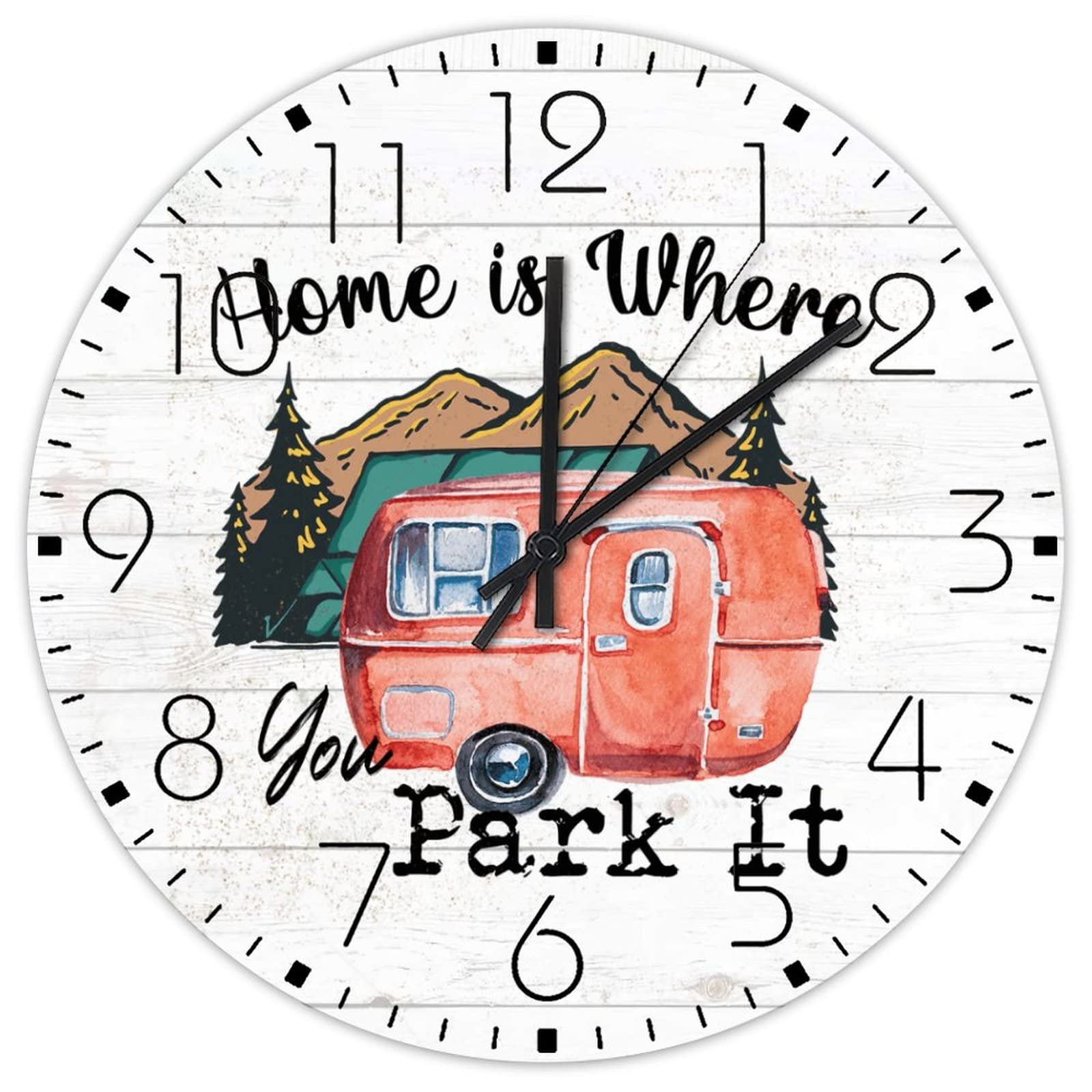 Horloge murale pour cheminée et salon au design moderne épuré