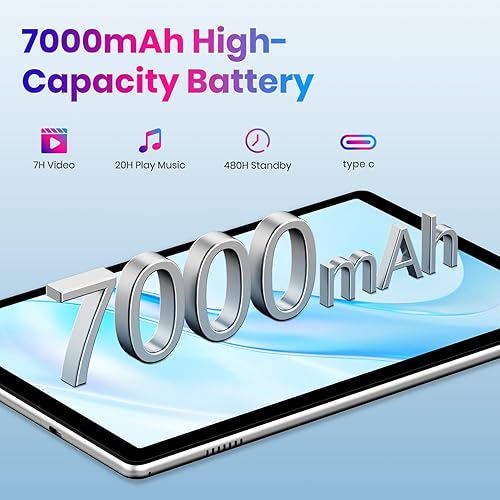 Miniatura 4 de TPZ Tablet de 10 pulgadas, Android 11, tabletas de 32 GB con expansión de 128 GB, certificado Google, Wi-Fi, pantalla IPS HD, cámara dual,