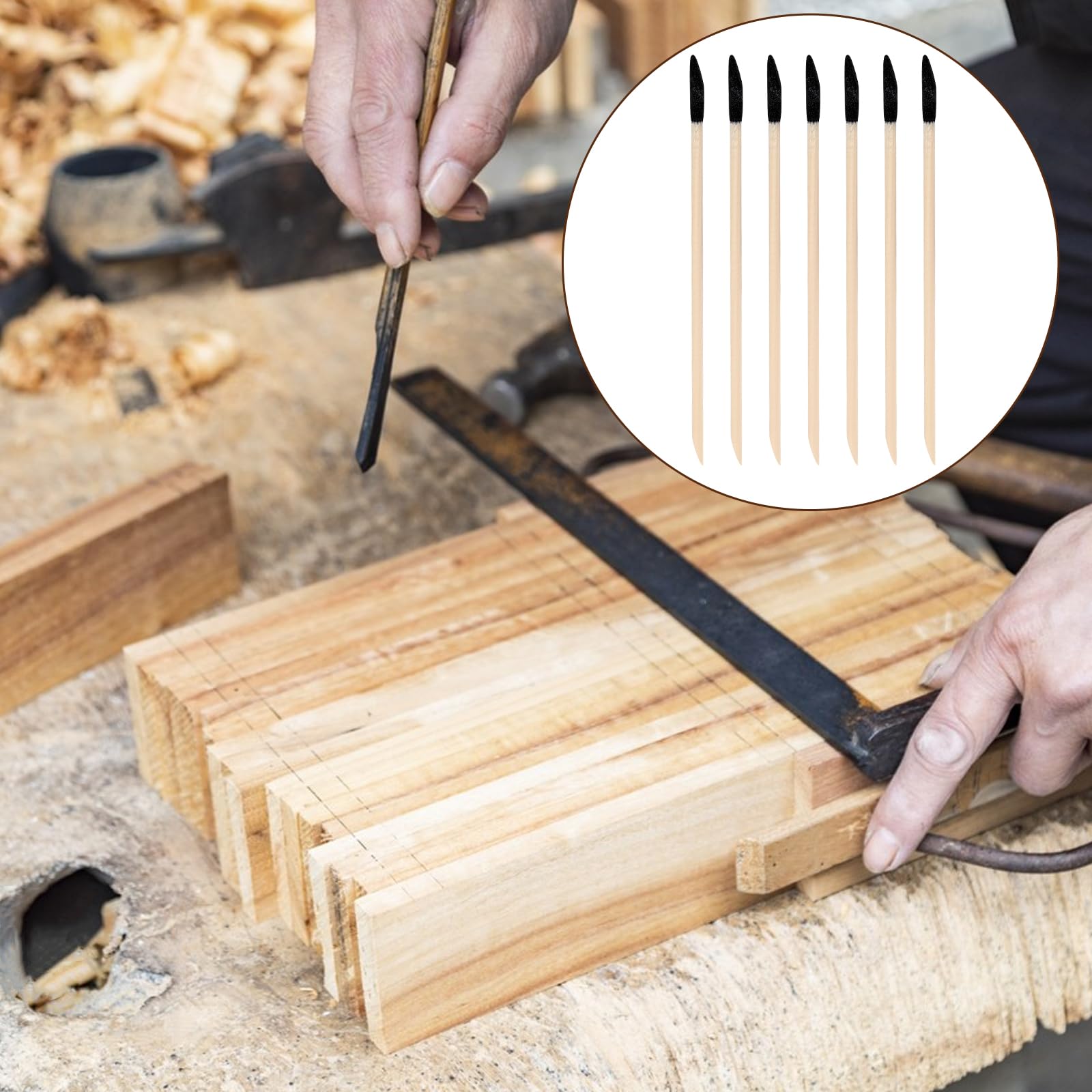 Confezione da 50 bastoncini abrasivi per spazi ristretti, ramoscelli di levigatura obliqui per dettagli fini, bastoncini abrasivi per modelli in plastica, legno, hobby