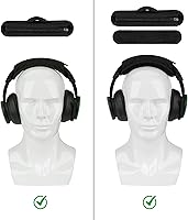 Vista 2 de Geekria Funda de Diadema Mediana de Velour con Velcro + Juego de Protector de Almohadilla, No Se Necesitan Herramientas, Compatible con Auriculares