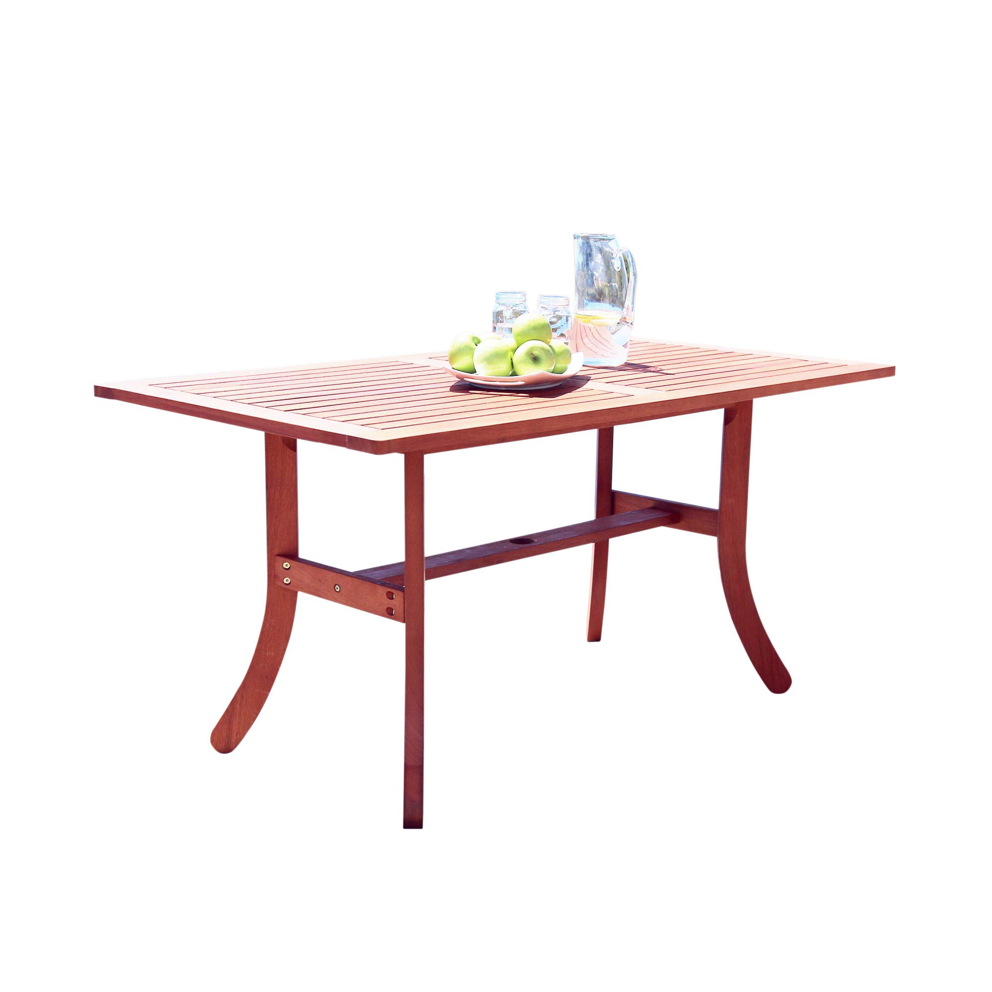 Vifah V189 Malibu Eco-Friendly Table - Natural Wood