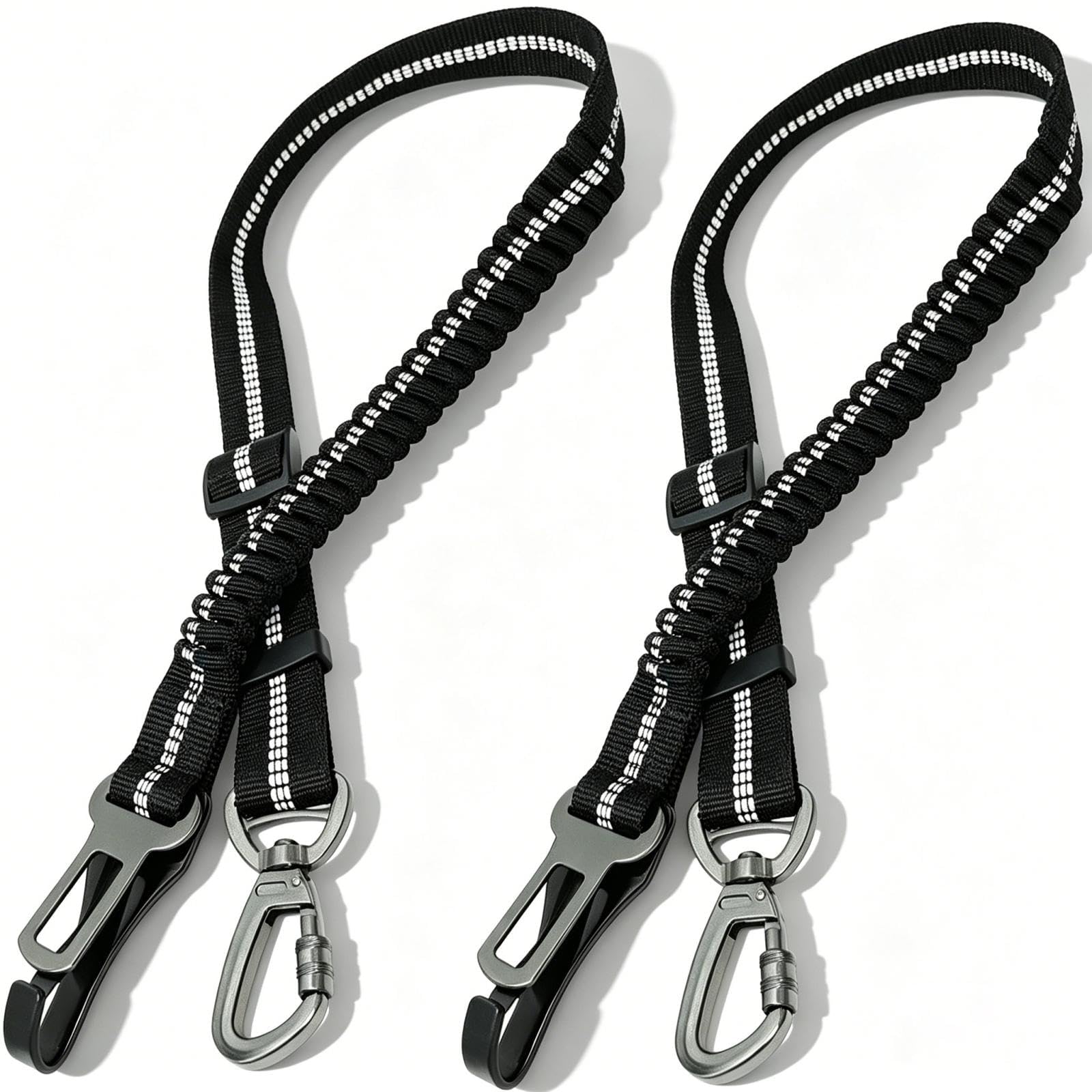Newaner 2 Pack Dog Car Belt, 3 in 1 Adjustable Harness Dog Car
