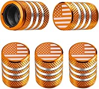 Vista 13 de Tapones para vástago de válvula de neumático, paquete de 5, tapa de aire de neumático N2, metal nitrógeno con forro de plástico, resistente a